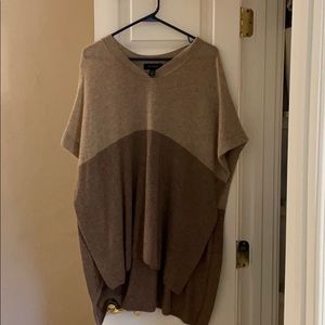 Cashmere sweater poncho